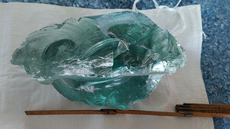 Glasbrocken türkis, ca. 400mm